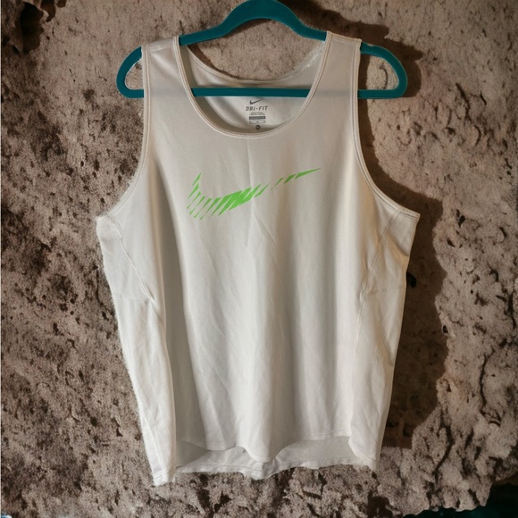 Nike Womens Miler White Running Fitness Work Out Tank Top Athletic EUC - Picture 7 of 8